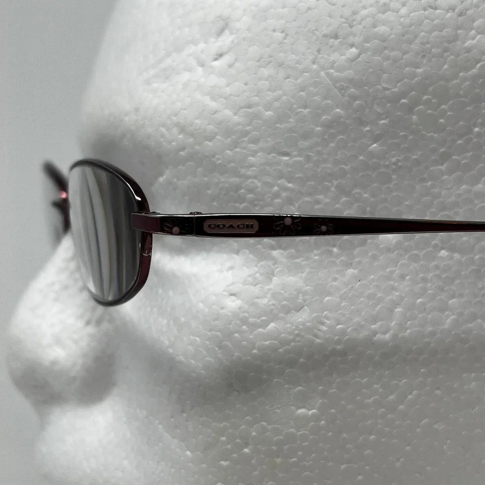Coach Nancy 413AF Shiny Bordeaux Titanium Floral Eyeglass Frames Only